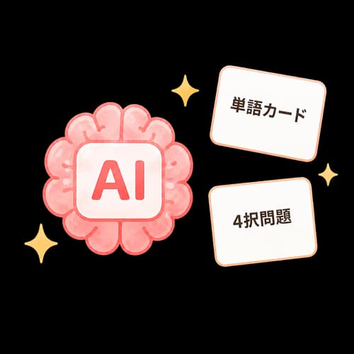 AIが問題を作成するイラスト