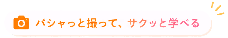 パシャっと撮って、サクッと学べる